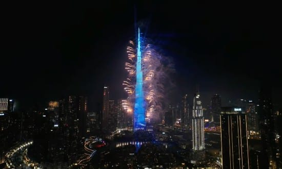 Capodanno Dubai, lo spettacolo al Burj Khalifa