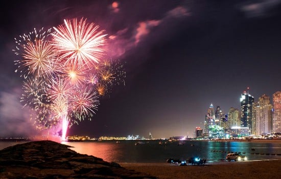 Capodanno sulla spiaggia di Dubai