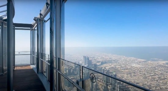 Panorama dalla terrazza del Burj Khalifa al 152° piano