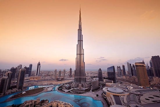 Il tramonto sul Burj Khalifa